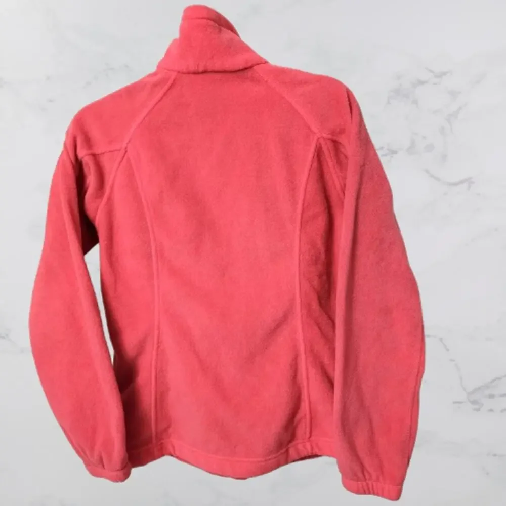 Columbia Pink Full Zip Fleece Women Small